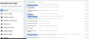 Paramètres à désactiver pour bien gérer sa page
