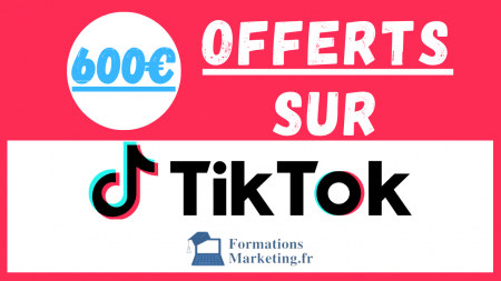 600€ à utiliser sur TikTok Ads