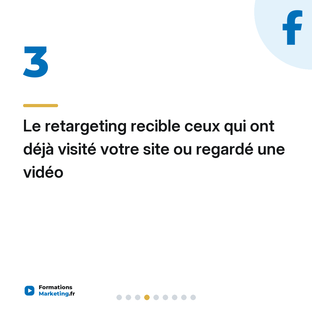Le retargeting recible ceux qui ont déjà visité votre site ou regardé une vidéo