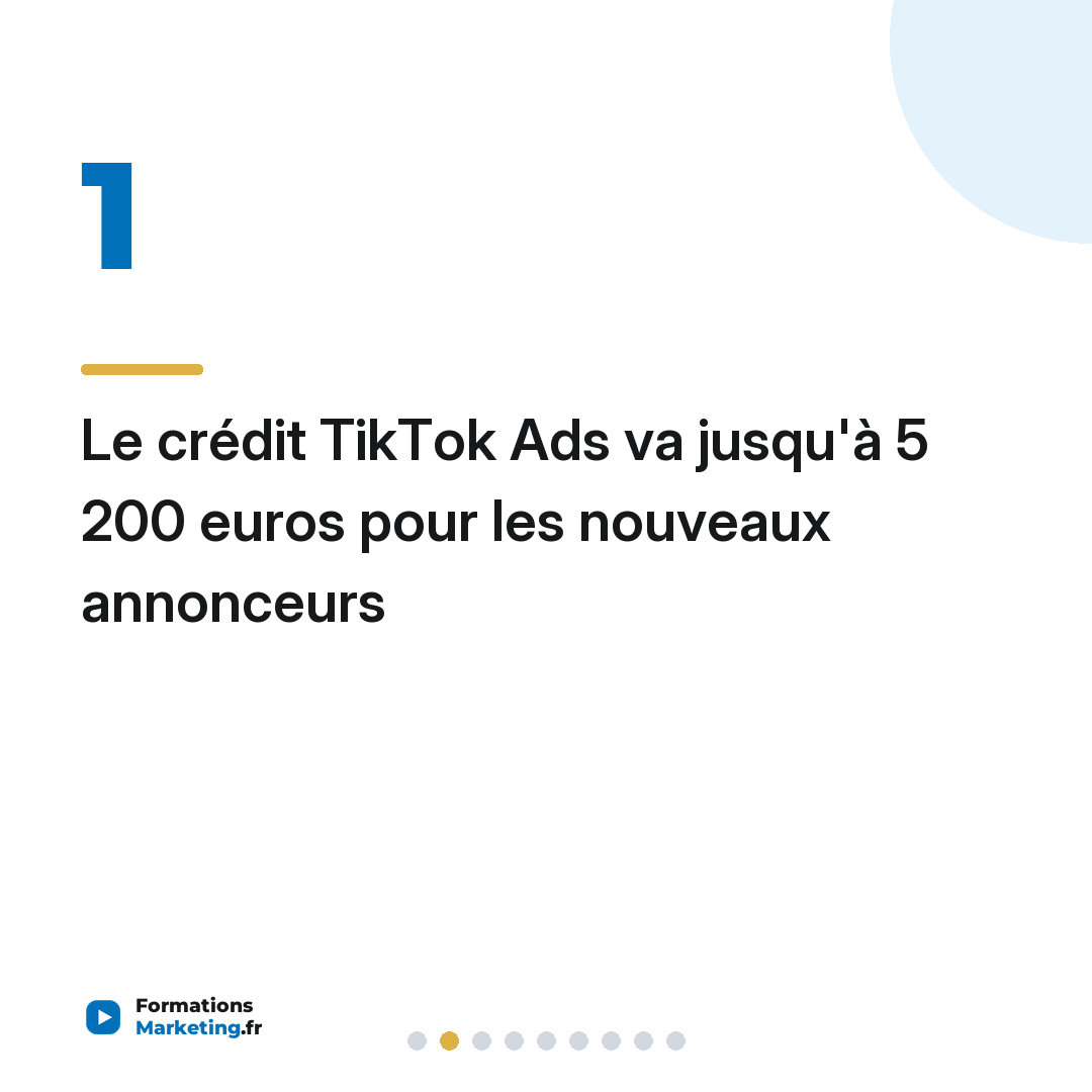 Le crédit TikTok Ads va jusqu'à 5 200 euros pour les nouveaux annonceurs