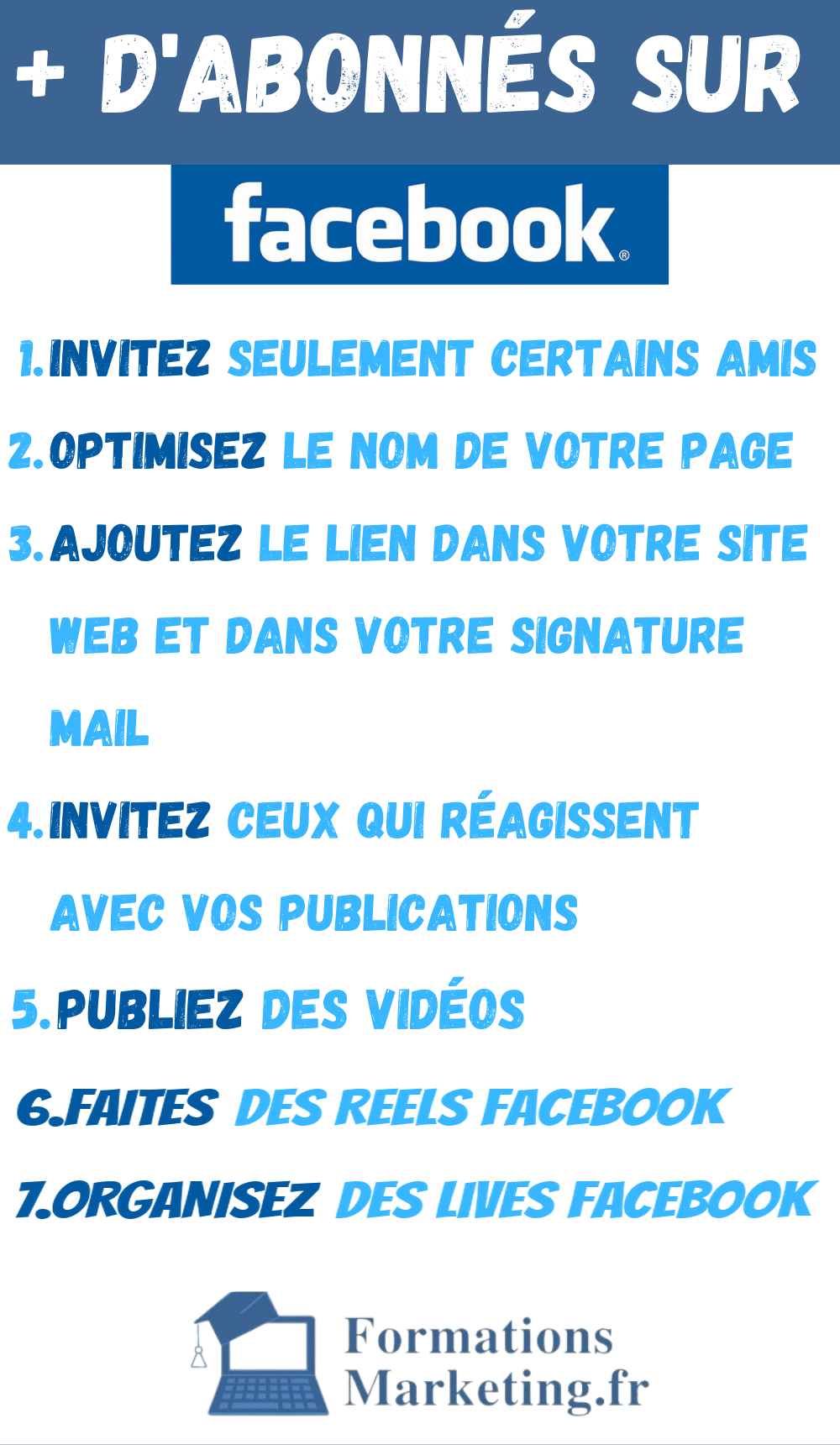 Avoir plus de fans sur sa page Facebook - récapitulatif