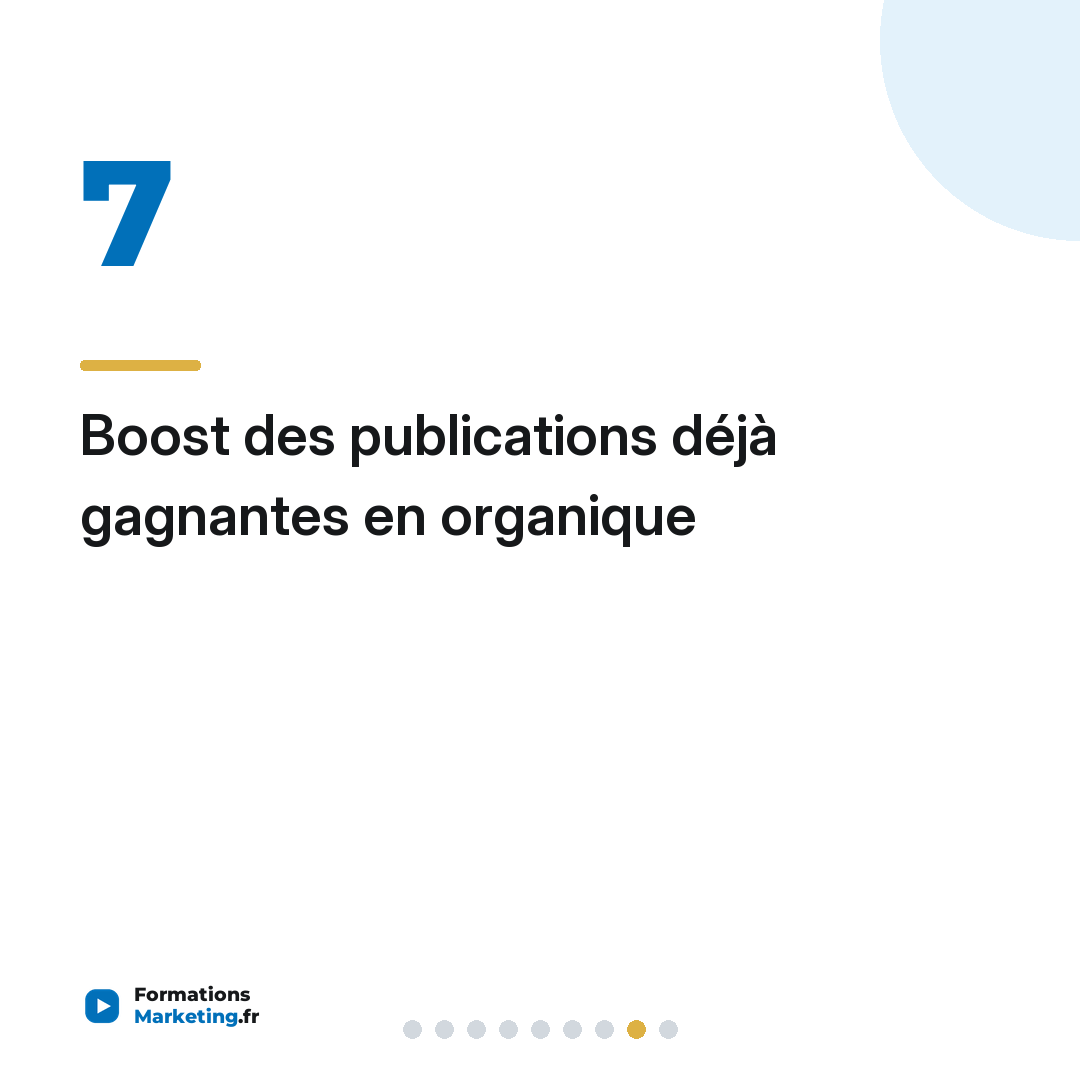 Boost des publications déjà gagnantes en organique