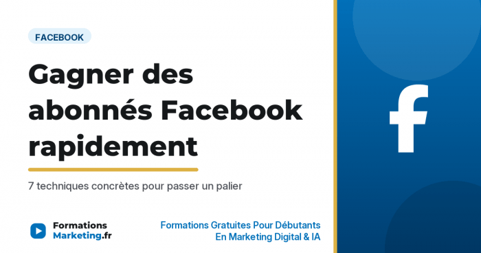 Augmenter ses abonnés Facebook rapidement, 7 techniques - formationsmarketing.fr