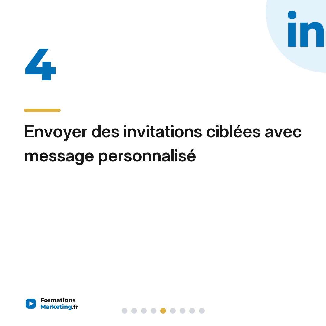 Envoyer des invitations ciblées avec message personnalisé