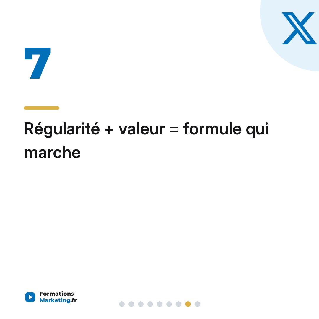Régularité + valeur = formule qui marche