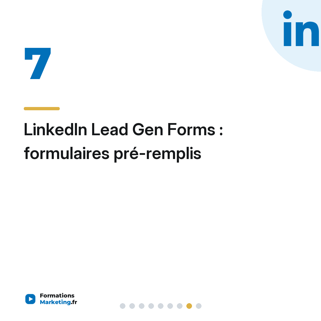 LinkedIn Lead Gen Forms : formulaires pré-remplis