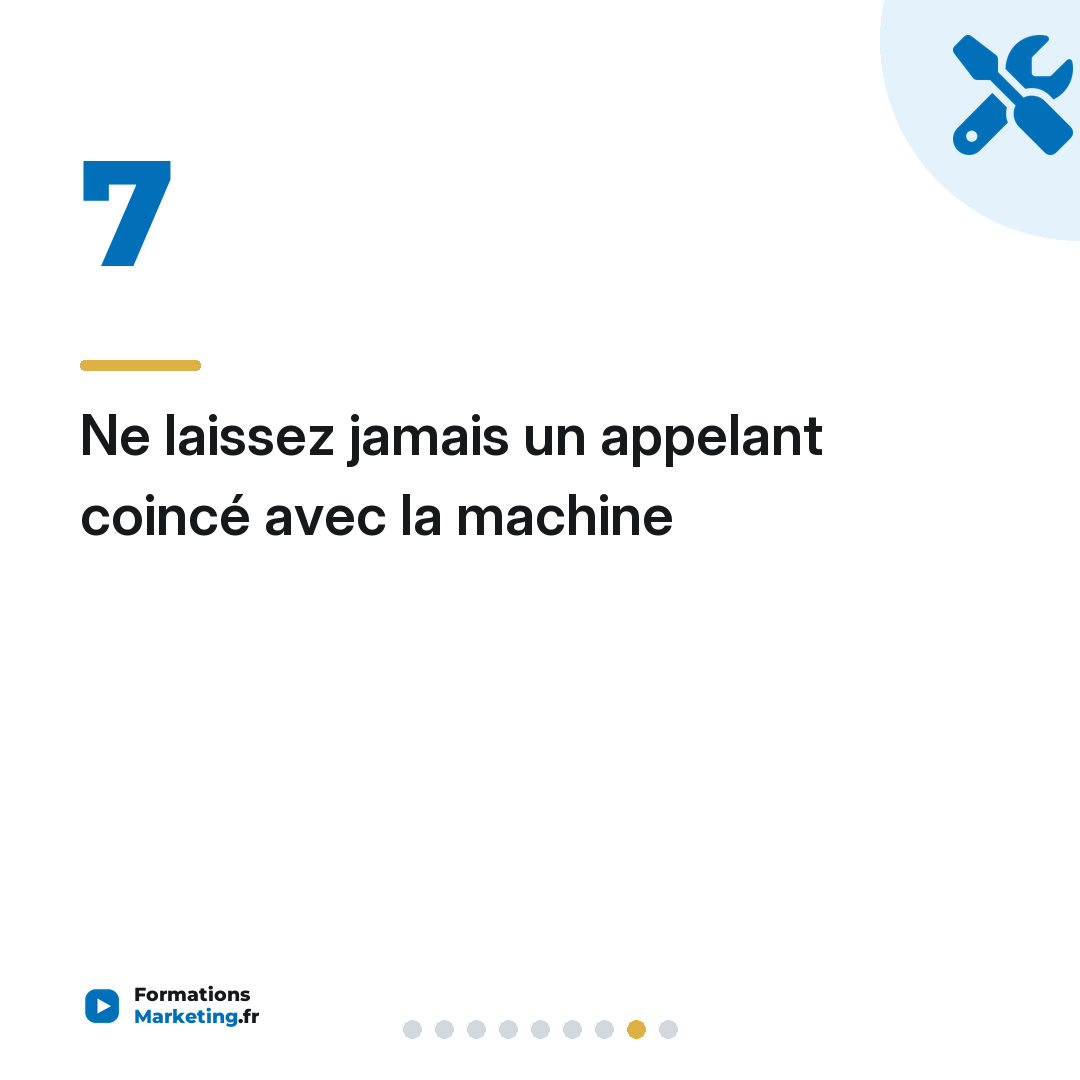 agent vocal ia telephone carrousel 8 Ne laissez jamais un appelant coincé avec la machine