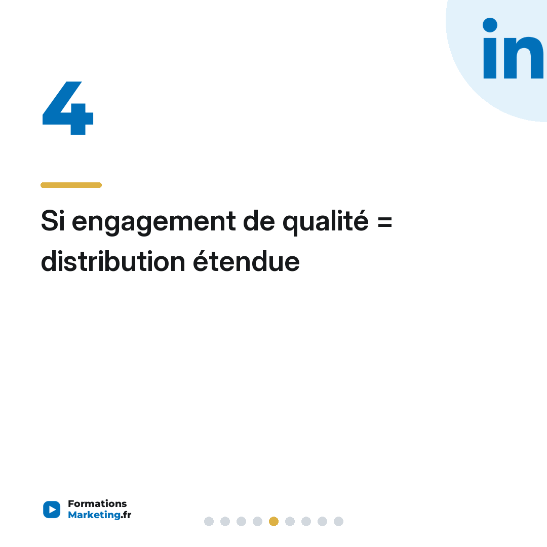Si engagement de qualité = distribution étendue
