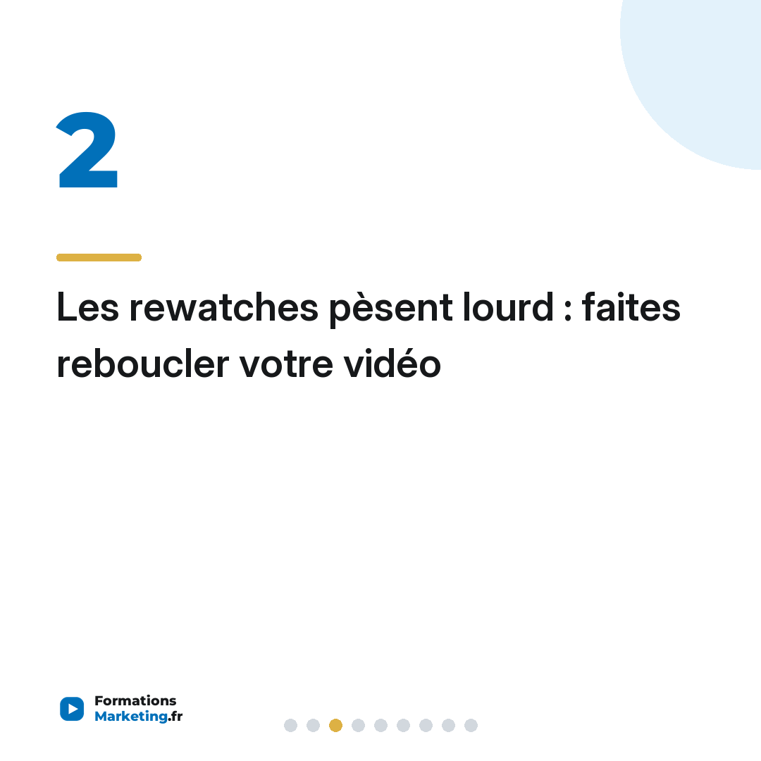 Les rewatches pèsent lourd : faites reboucler votre vidéo