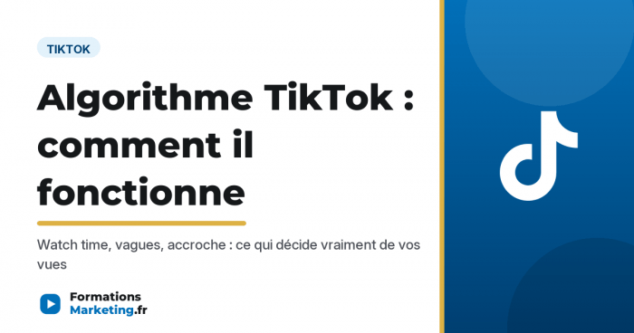 Algorithme TikTok : comment il fonctionne, watch time, vagues et accroche - formationsmarketing.fr