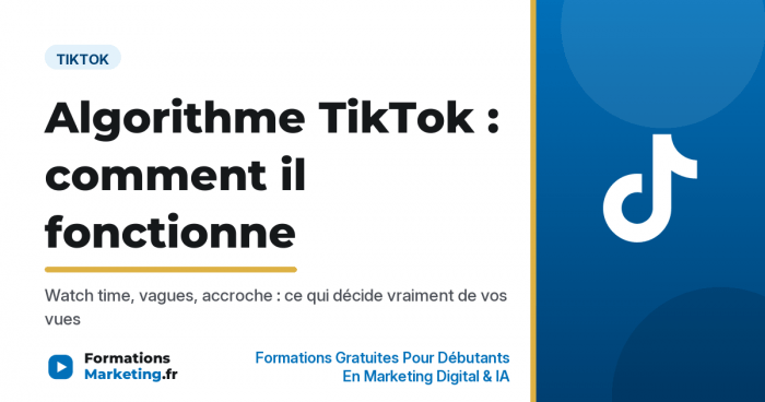 Algorithme TikTok : comment il fonctionne, watch time, vagues et accroche - formationsmarketing.fr