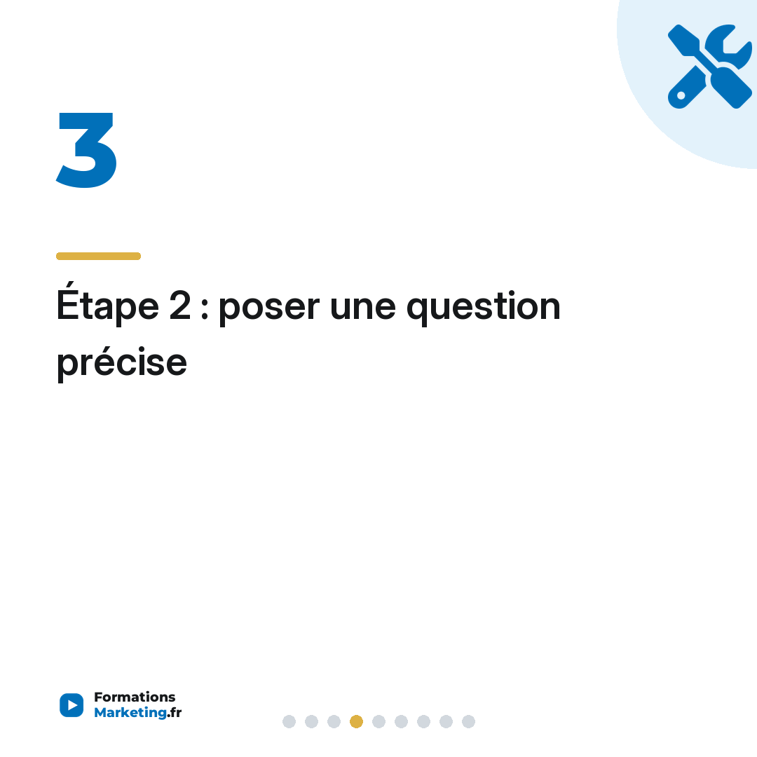 Étape 2 : poser une question précise