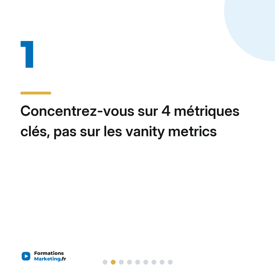 Concentrez-vous sur 4 métriques clés, pas sur les vanity metrics