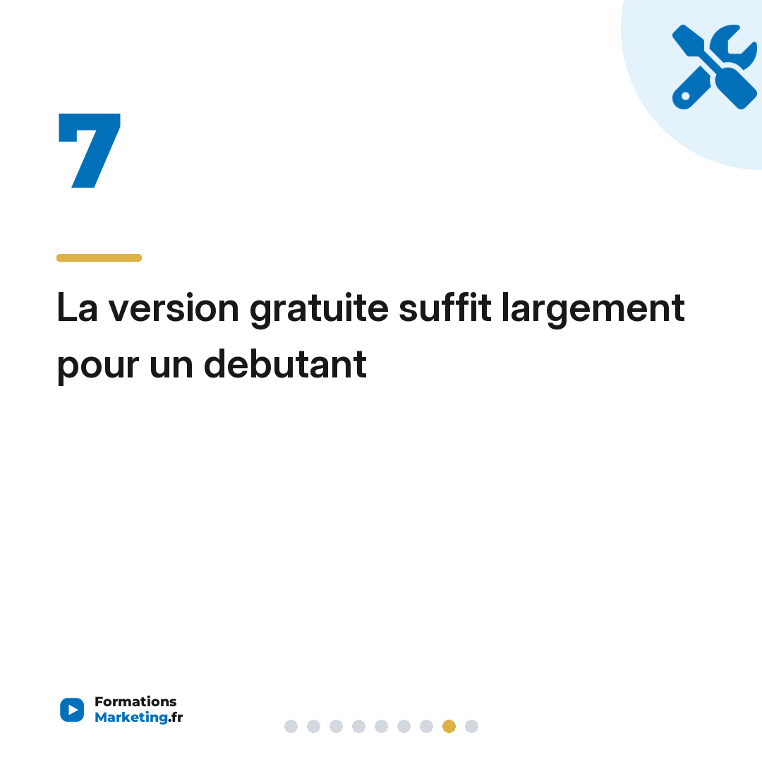 La version gratuite suffit largement pour un debutant