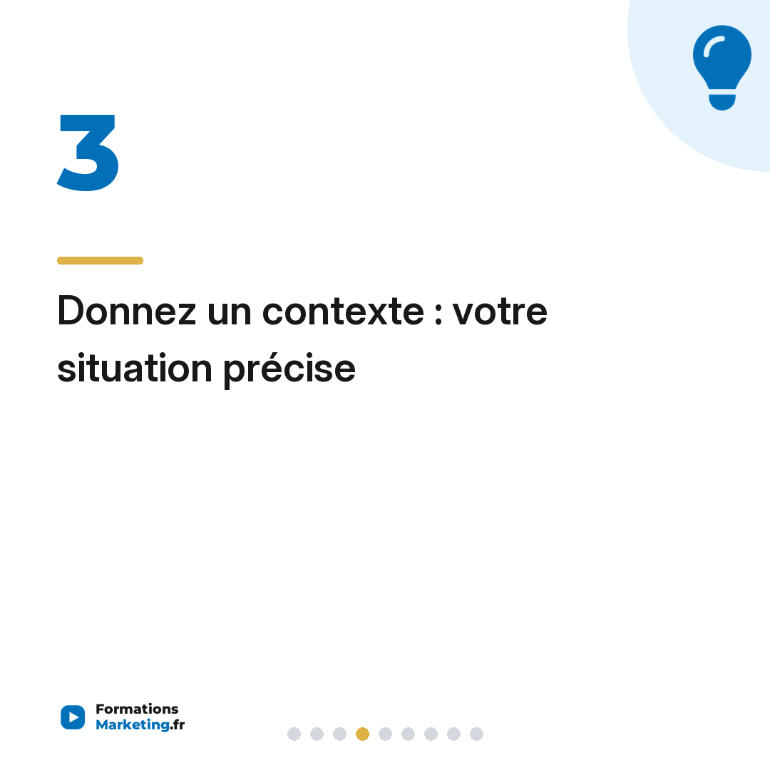 Donnez un contexte : votre situation précise