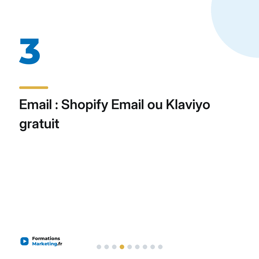Email : Shopify Email ou Klaviyo gratuit