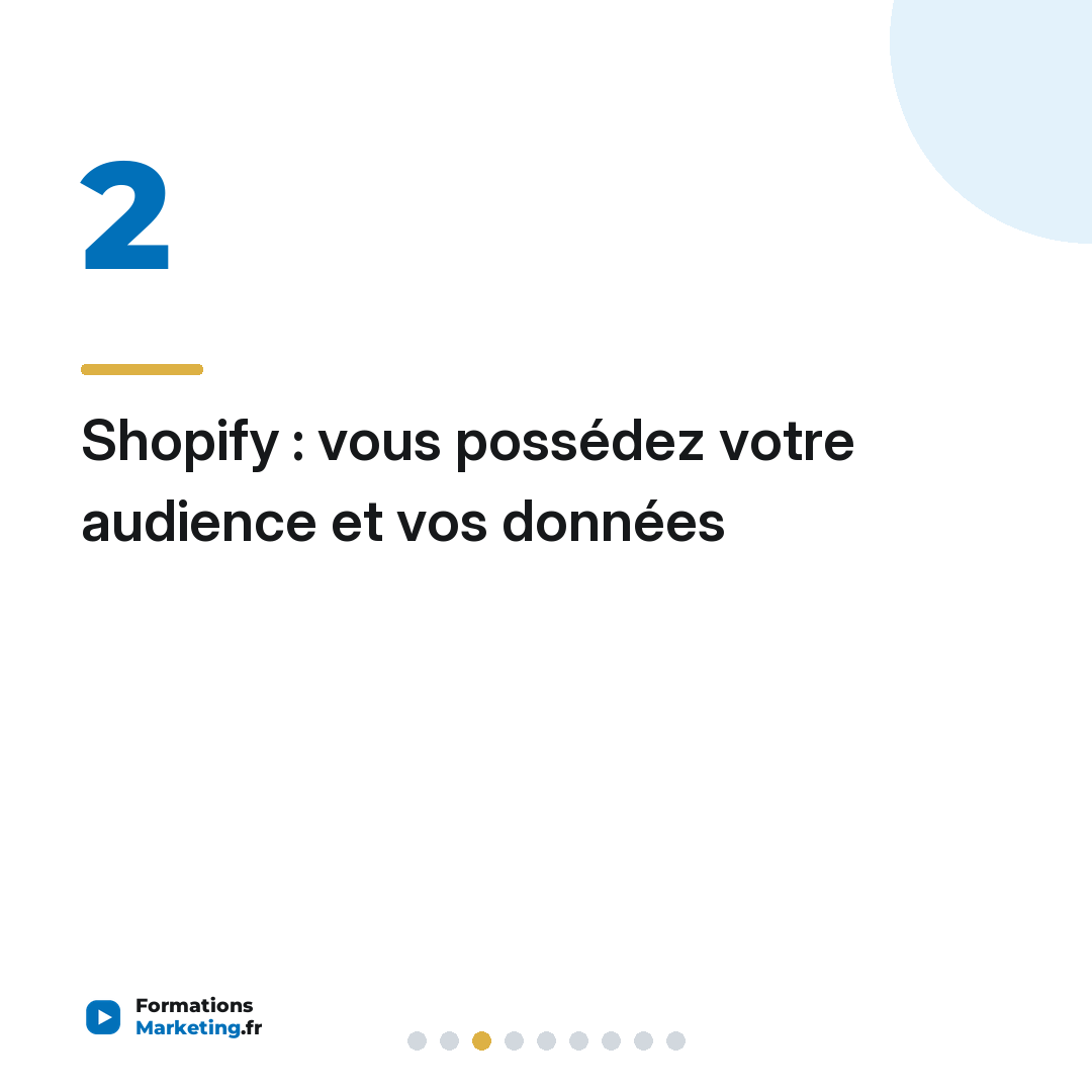 Shopify : vous possédez votre audience et vos données