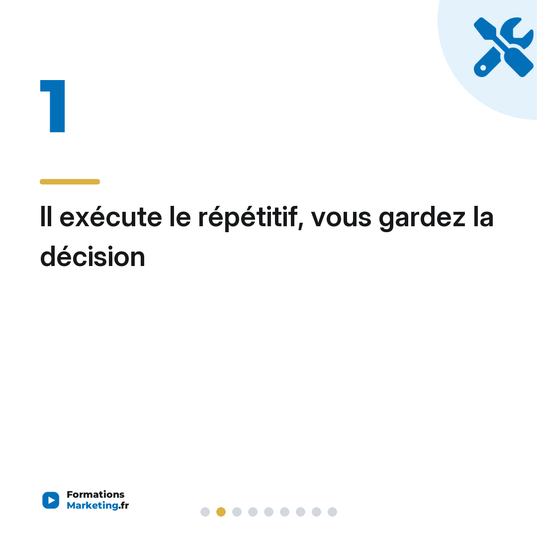 Il exécute le répétitif, vous gardez la décision