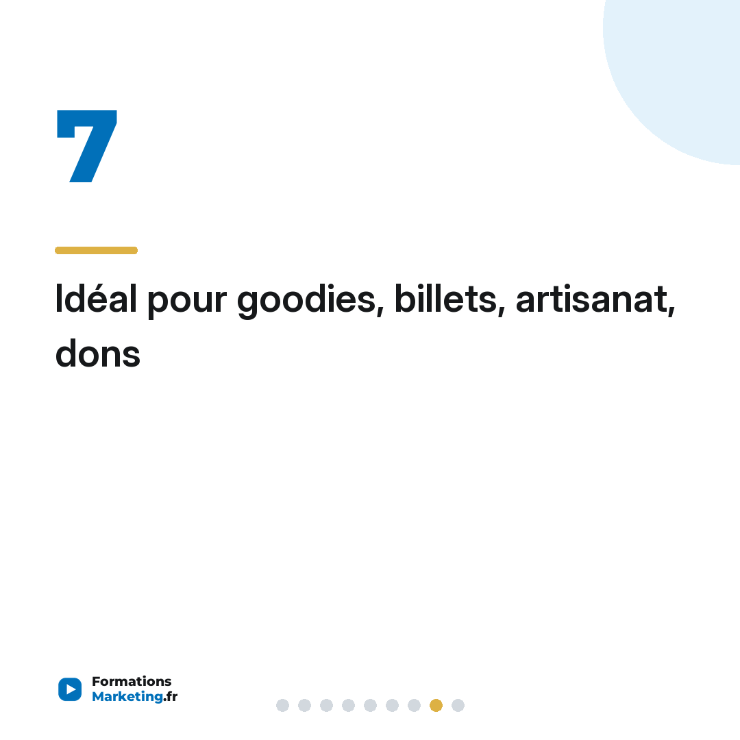 Idéal pour goodies, billets, artisanat, dons