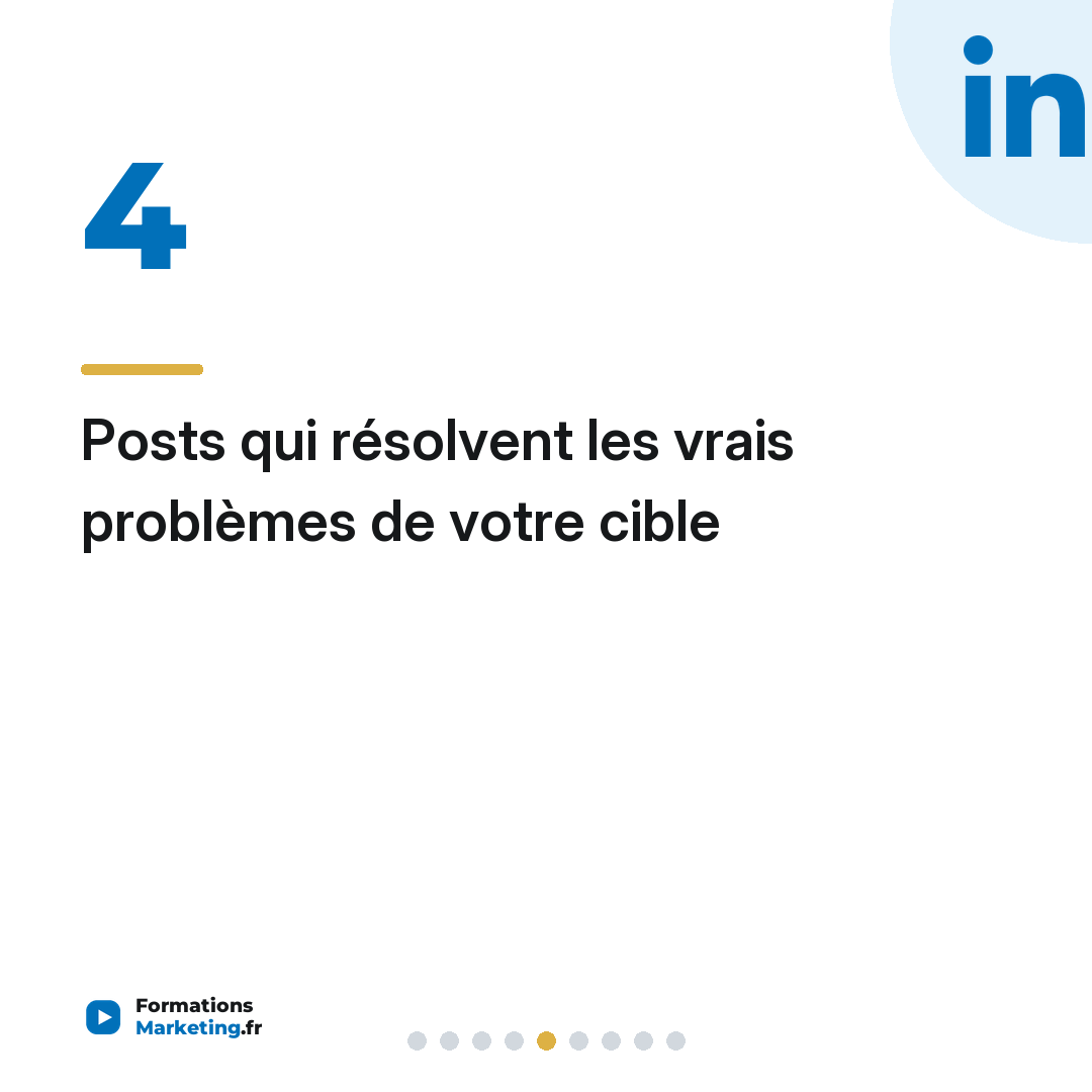 Posts qui résolvent les vrais problèmes de votre cible