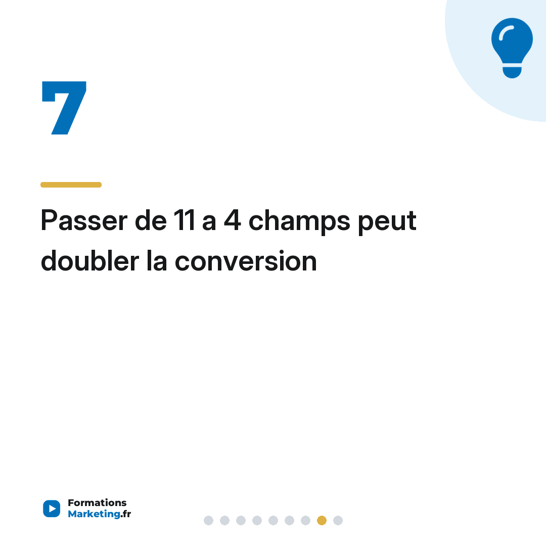 Passer de 11 a 4 champs peut doubler la conversion