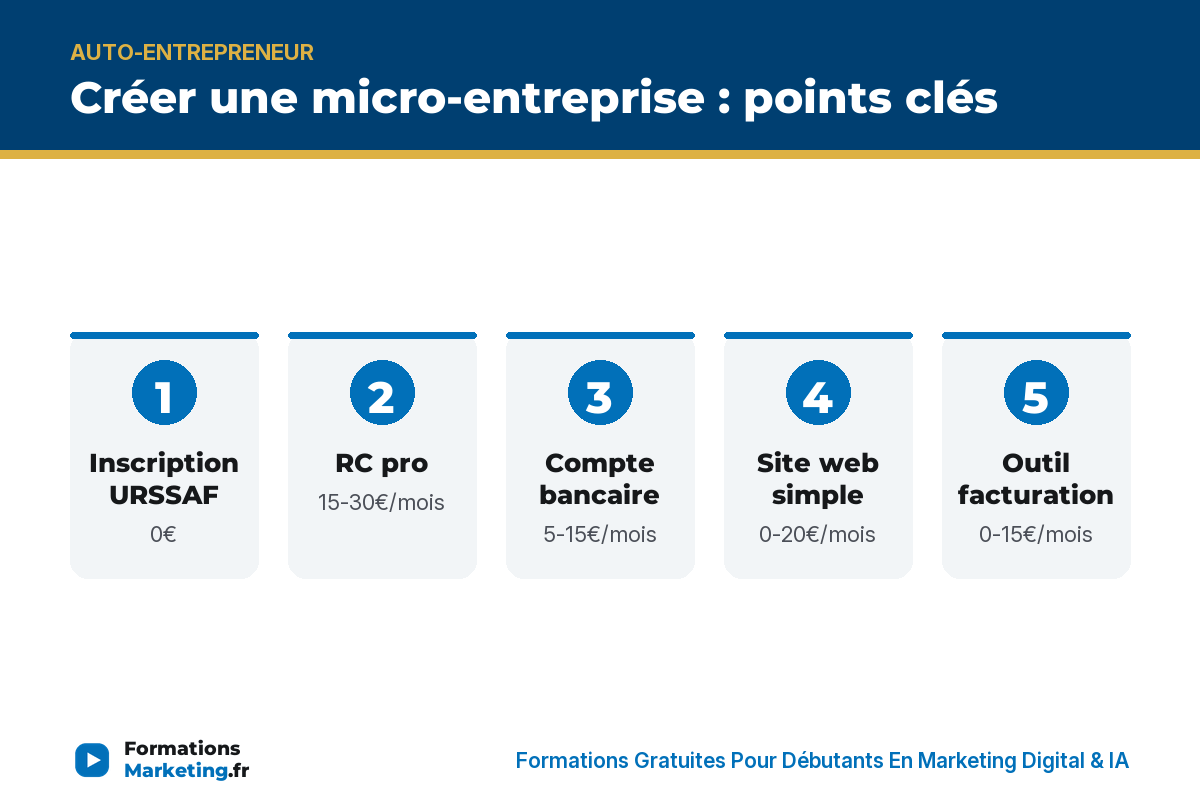 Créer une micro-entreprise : points clés - formationsmarketing.fr