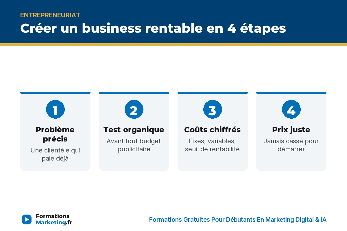 Créer un business rentable en 4 étapes - formationsmarketing.fr