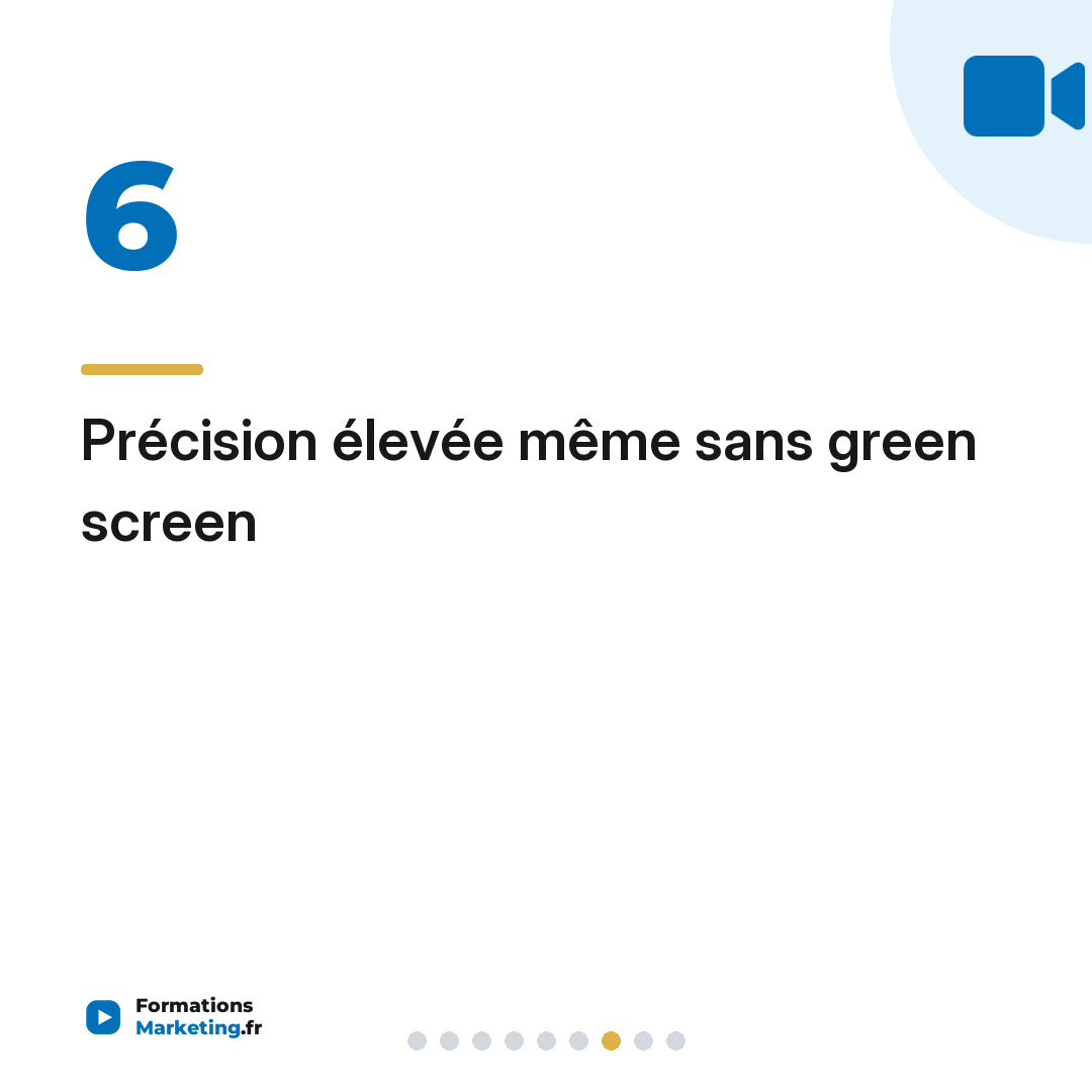 Précision élevée même sans green screen