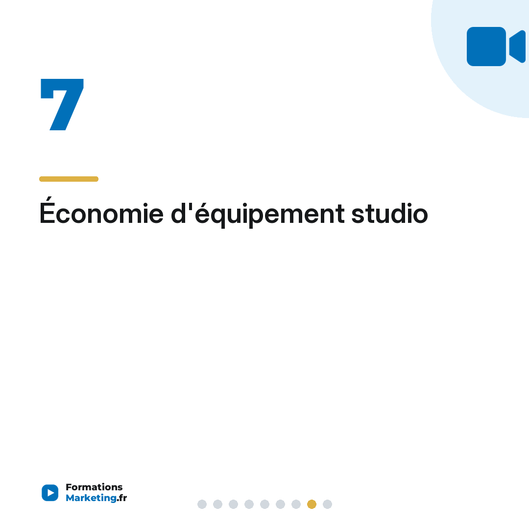 Économie d'équipement studio