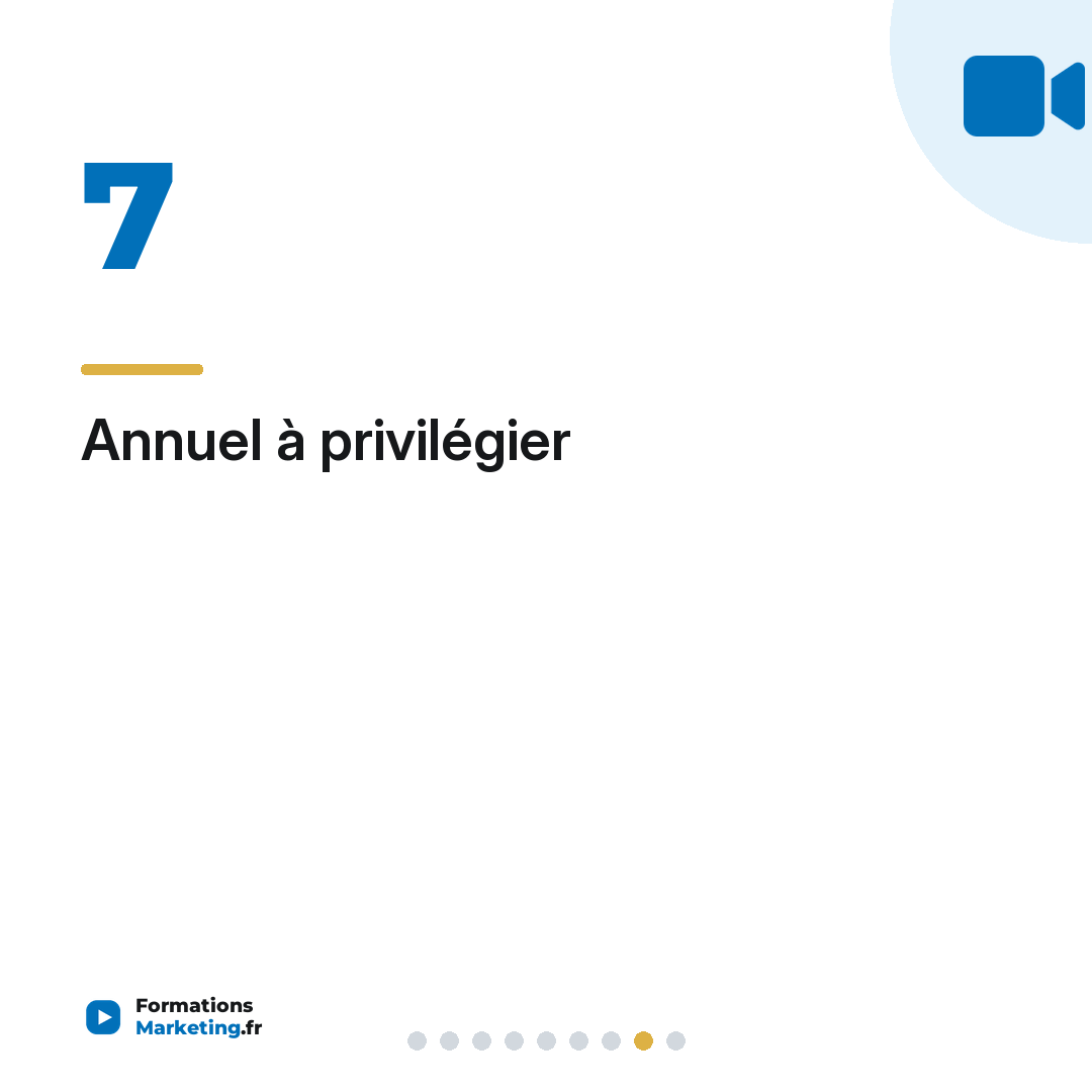 Annuel à privilégier