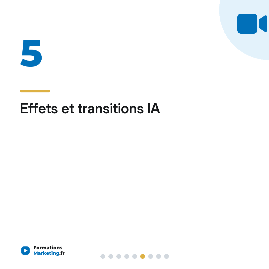 Effets et transitions IA