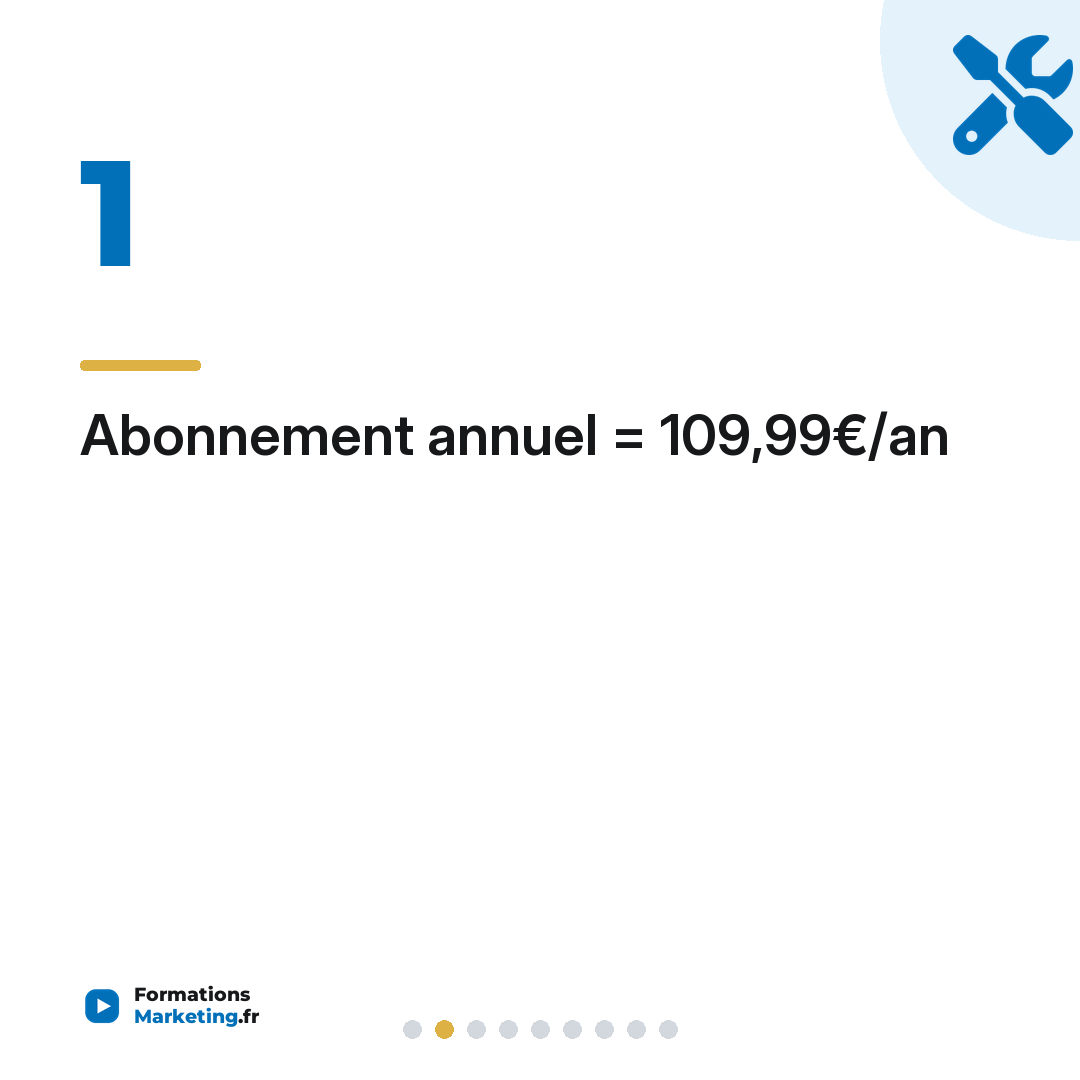 Abonnement annuel = 109,99€/an