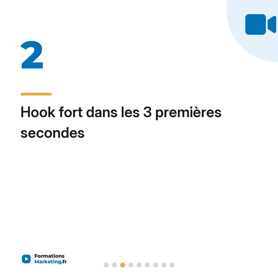 Hook fort dans les 3 premières secondes