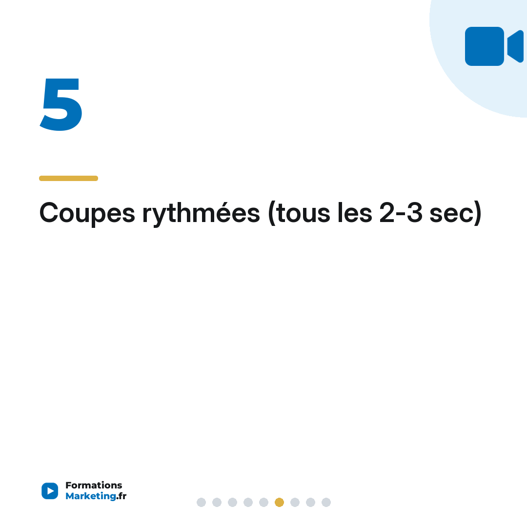 Coupes rythmées (tous les 2-3 sec)