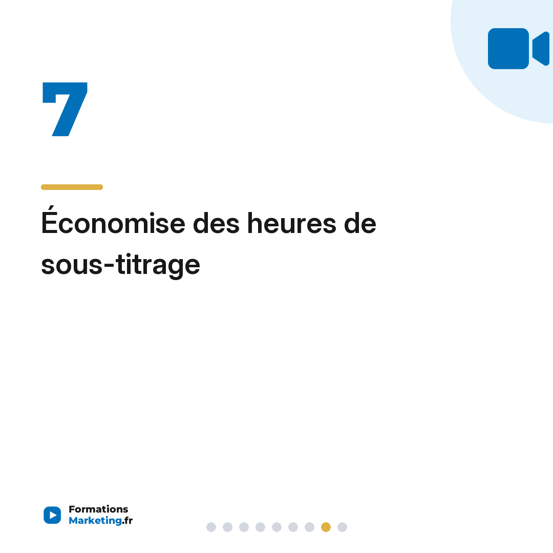 Économise des heures de sous-titrage