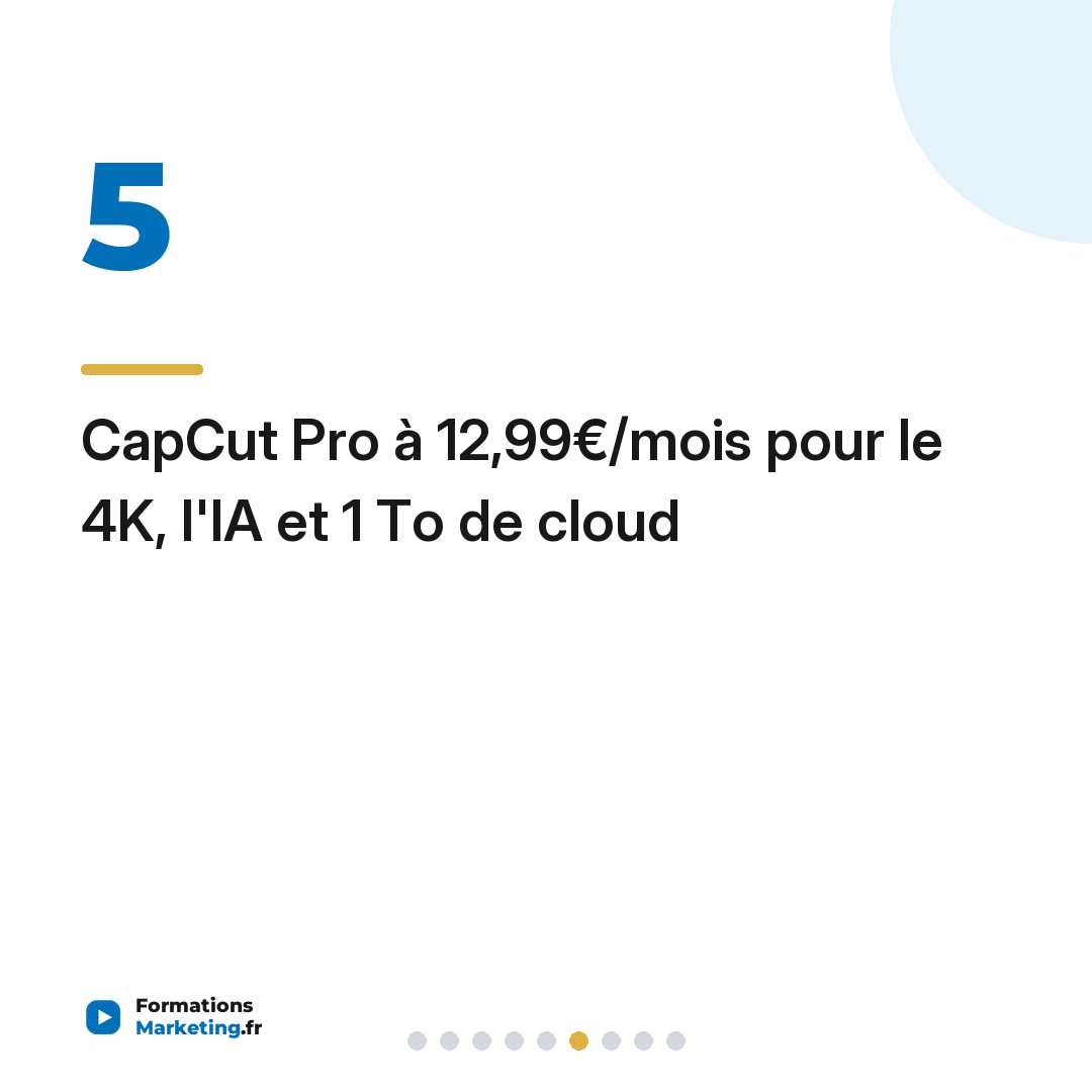 CapCut Pro à 12,99€/mois pour le 4K, l'IA et 1 To de cloud