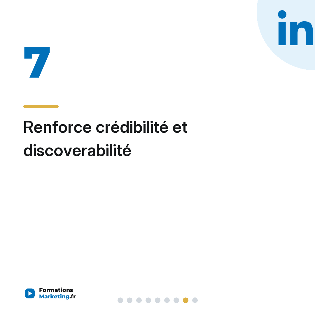 Renforce crédibilité et discoverabilité