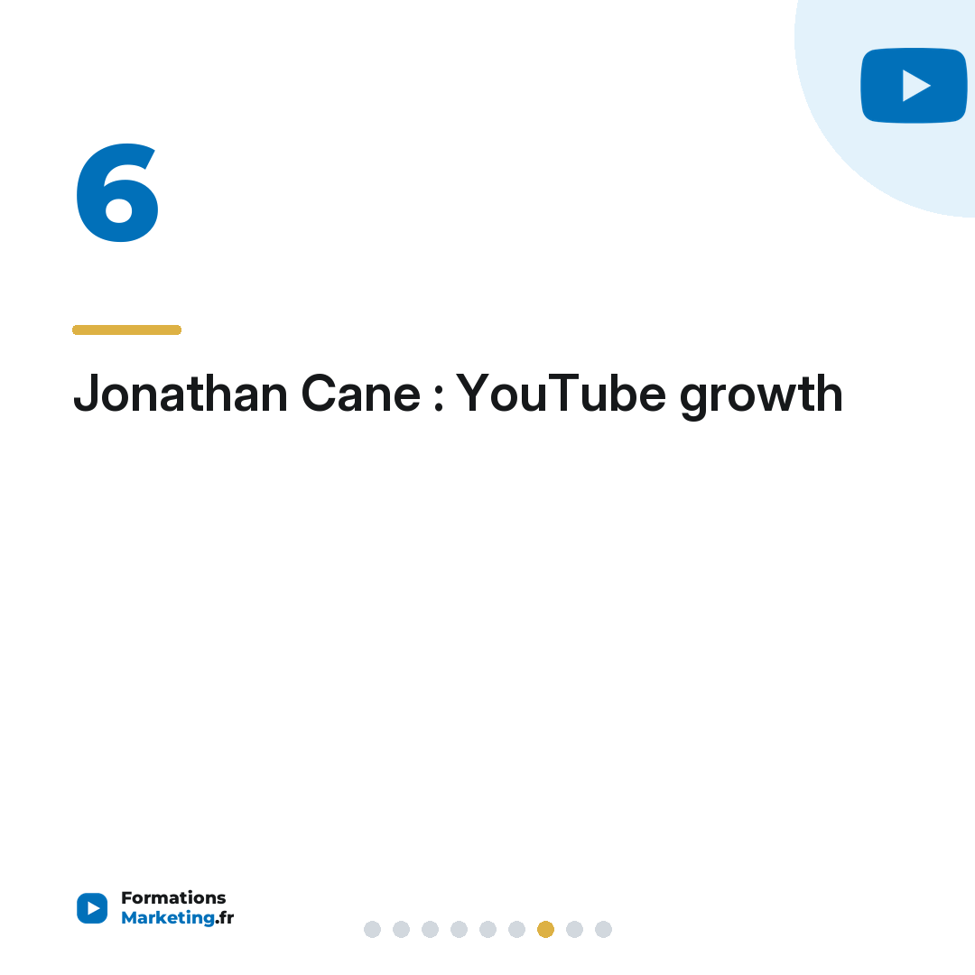 Jonathan Cane : YouTube growth
