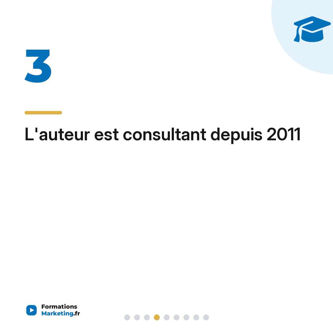 L'auteur est consultant depuis 2011