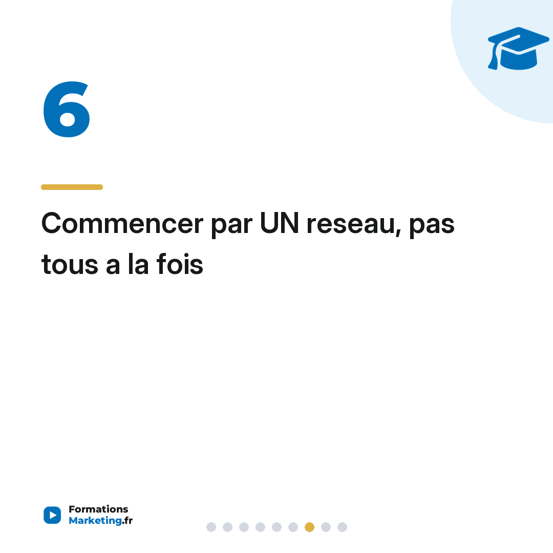 Commencer par UN reseau, pas tous a la fois