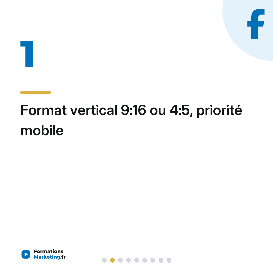Format vertical 9:16 ou 4:5, priorité mobile