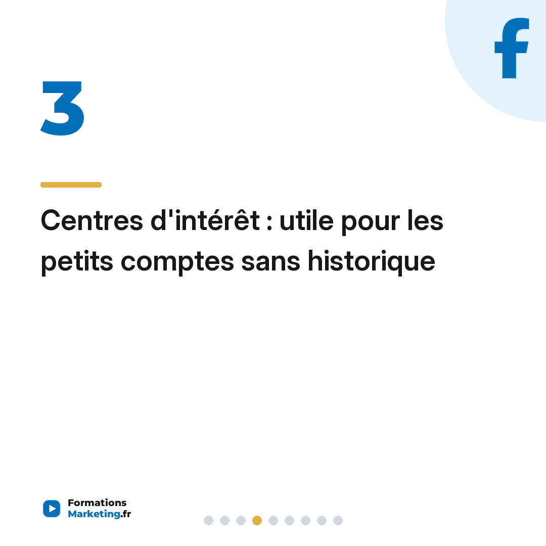 Centres d'intérêt : utile pour les petits comptes sans historique