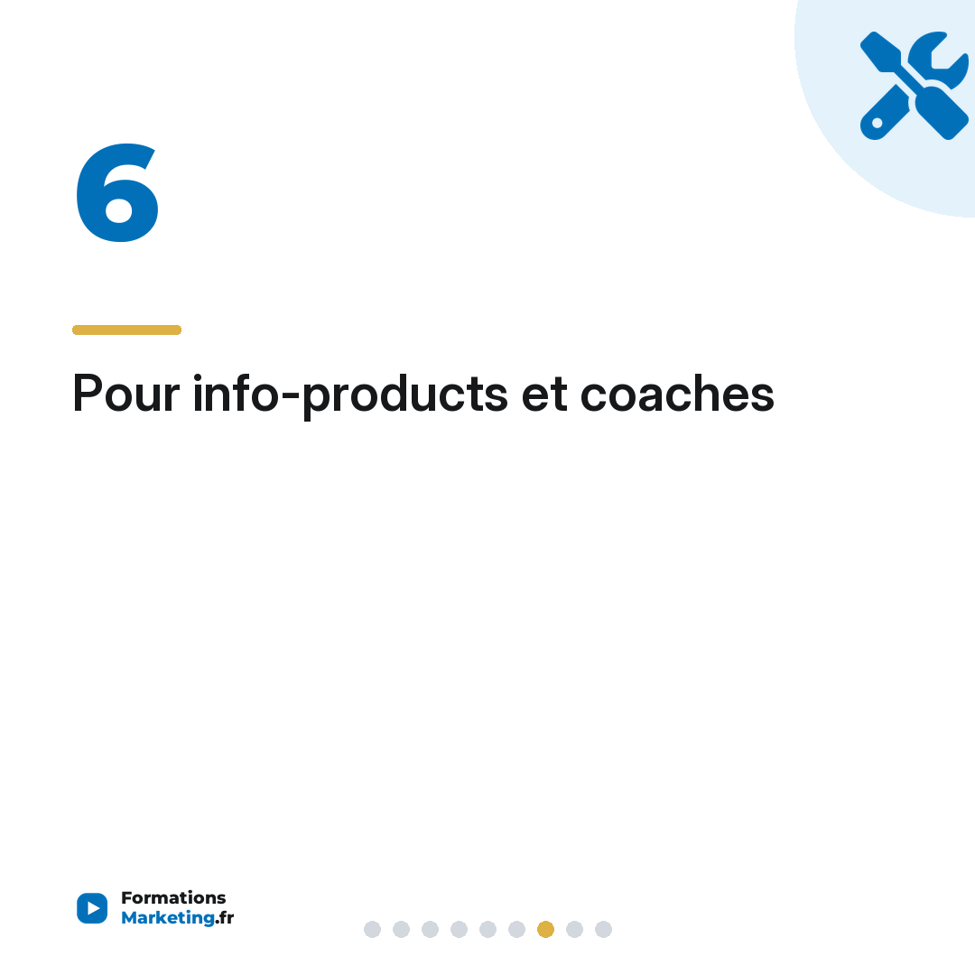 Pour info-products et coaches