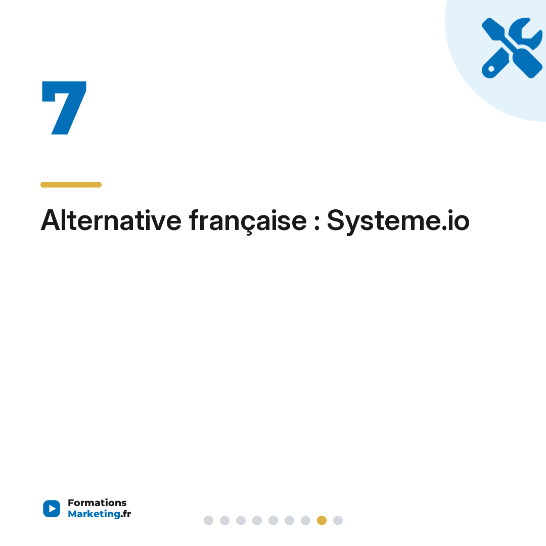 clickfunnels carrousel 8 Alternative française : Systeme.io