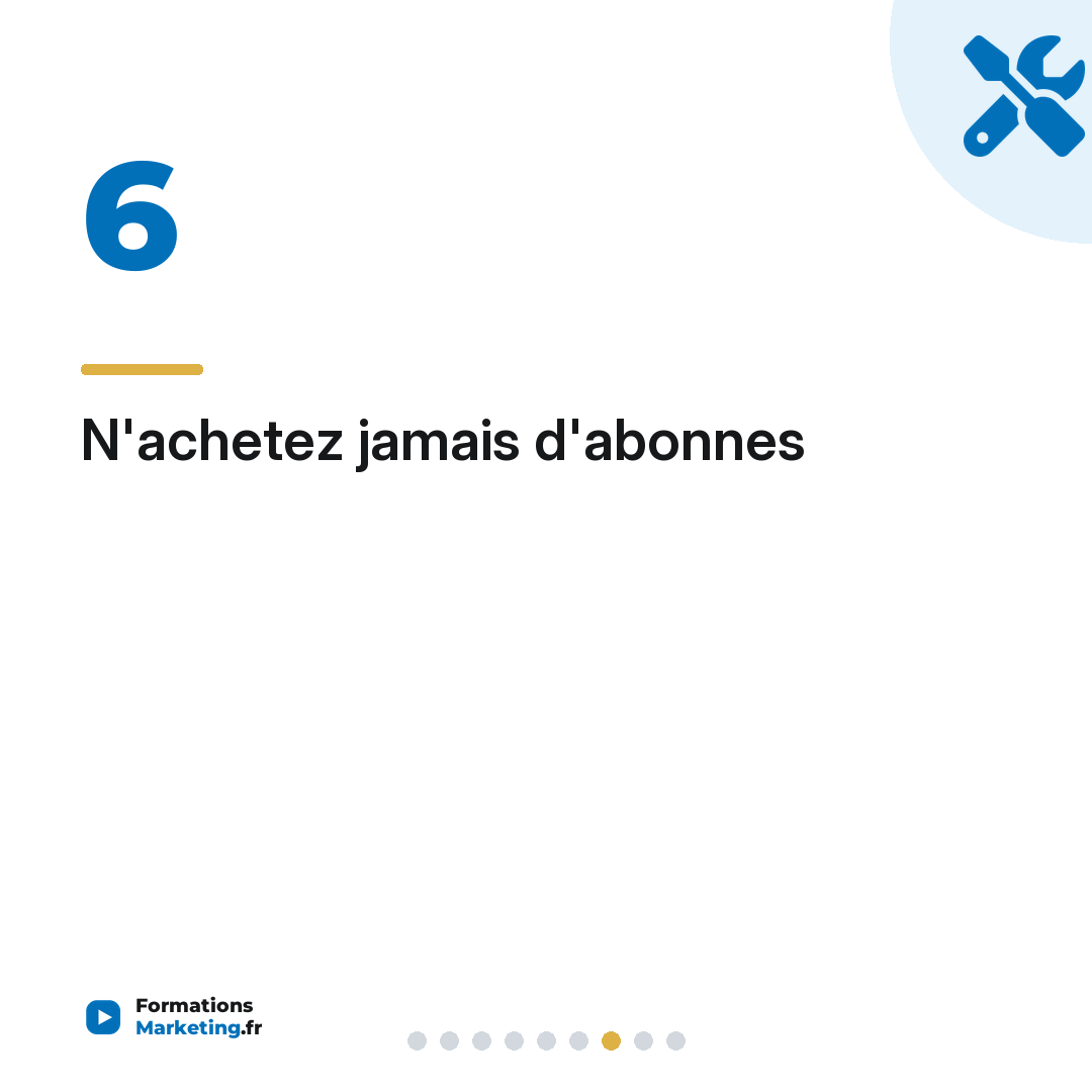 N'achetez jamais d'abonnes