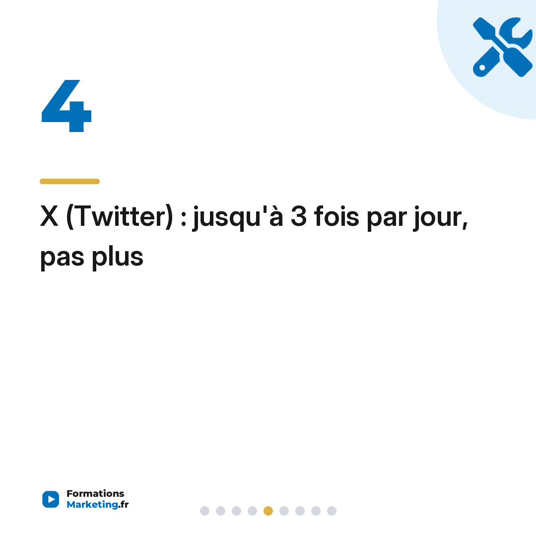 X (Twitter) : jusqu'à 3 fois par jour, pas plus