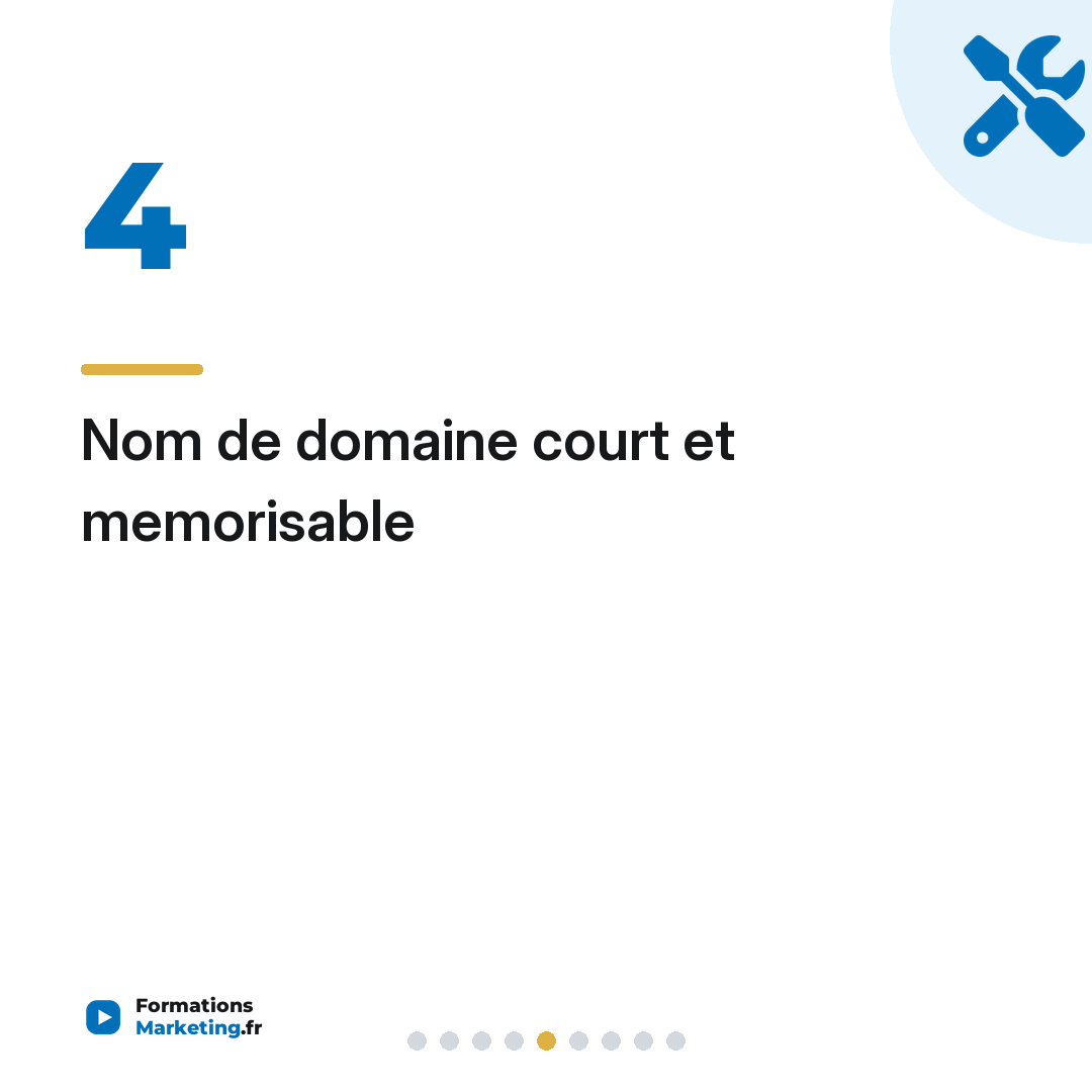Nom de domaine court et memorisable
