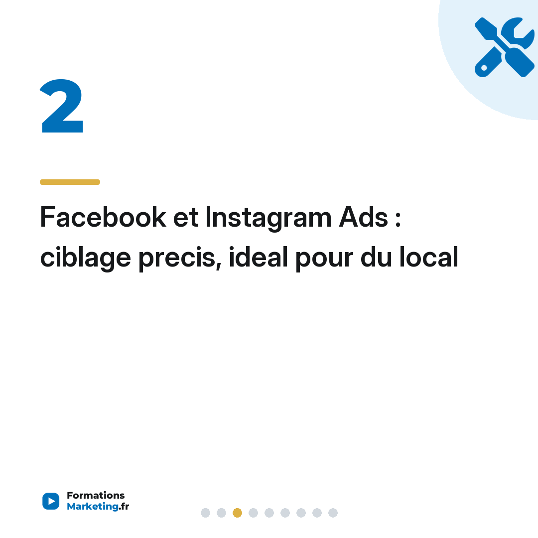 Facebook et Instagram Ads : ciblage precis, ideal pour du local