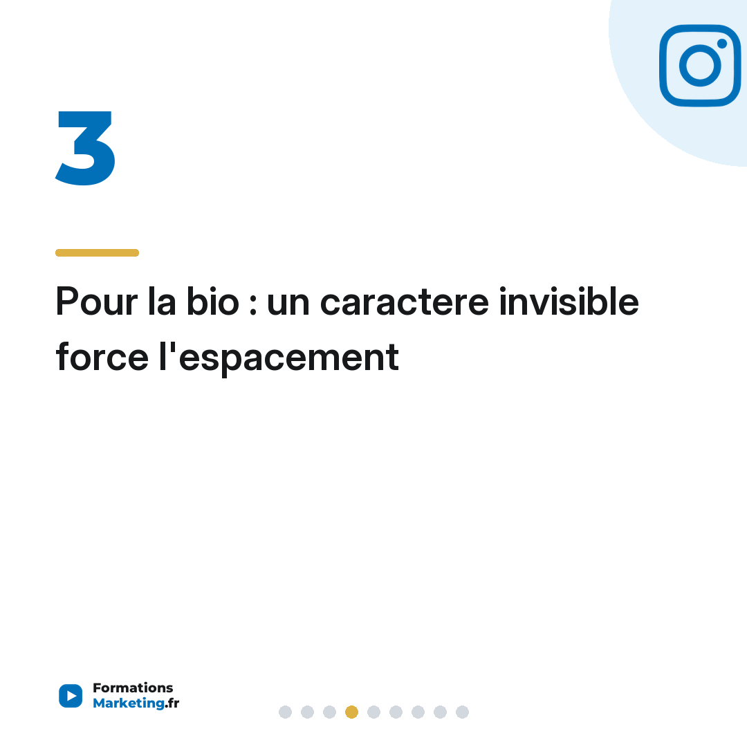 Pour la bio : un caractere invisible force l'espacement
