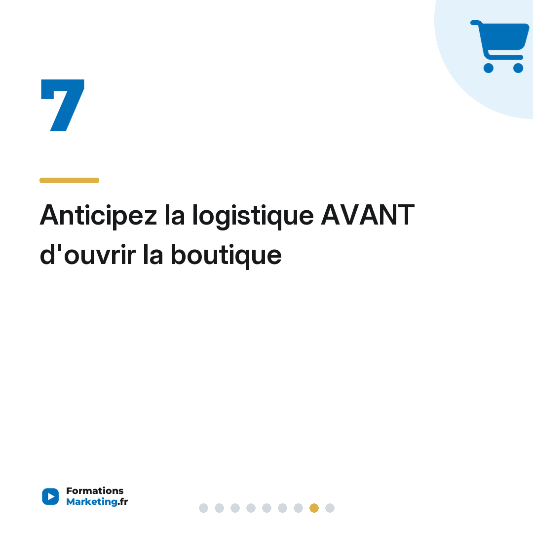 Anticipez la logistique AVANT d'ouvrir la boutique